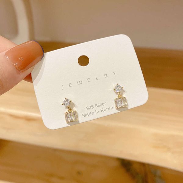 

zircon earrings feminine temperament simple fashion net red earrings