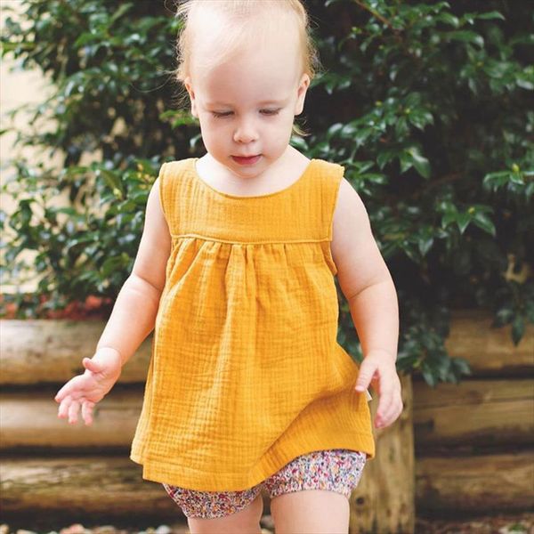 

baby girls summer t shirt pants linen cotton kids outfits children clothing newborn comfortable toddler clothes 1 4y, Blue