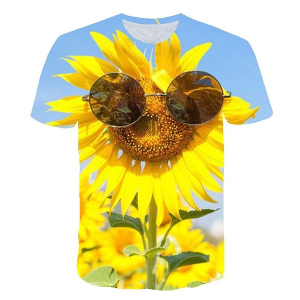 

men's t-shirts men funny t shirt fashion tshirt radiology life sunflower version women t-shirt cotton streetwear harajuku pullover, White;black