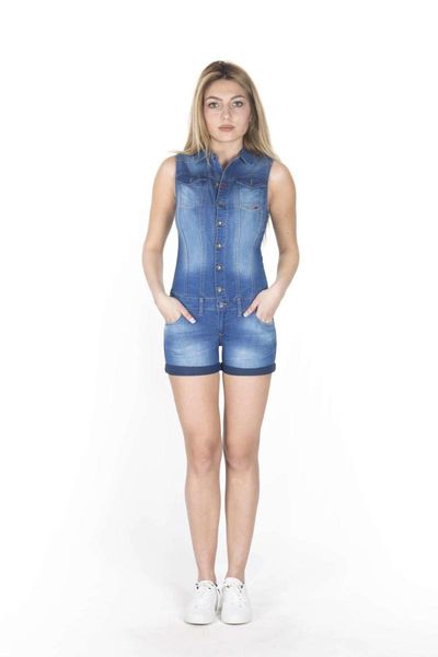

women's shorts blue white women jean jumpsuit, White;black