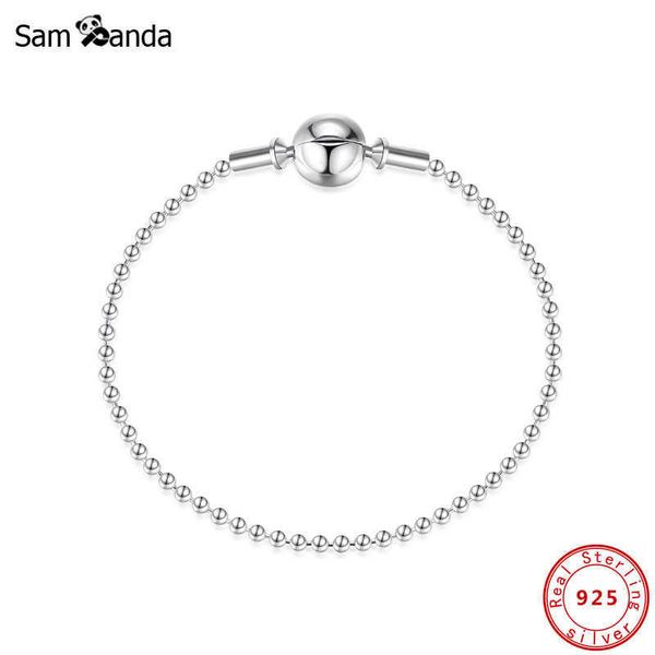 Autentico 100% argento sterling 925 COLLEZIONE ESSENCE Braccialetti con perline Braccialetti adatti fai da te Pan Perline Charms Gioielli da donna 16-22 cm G0916