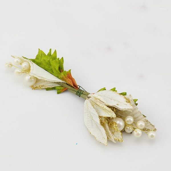 

christmas decorations 2pcs diy delicate cuttings artificial flower necklace ornaments festivals tree wedding birthday decor party supplies1