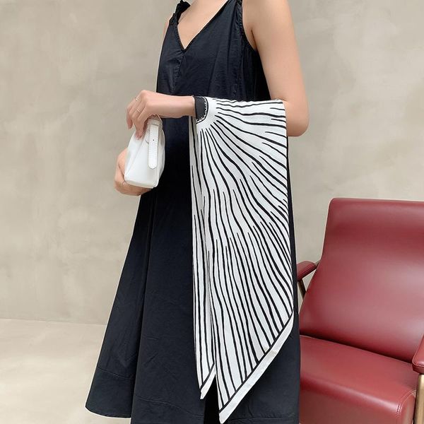 

scarves 2021 spring women scarf quality shawl silk fashion headscarf beach sunscreen bag 90cm*90cm, Blue;gray