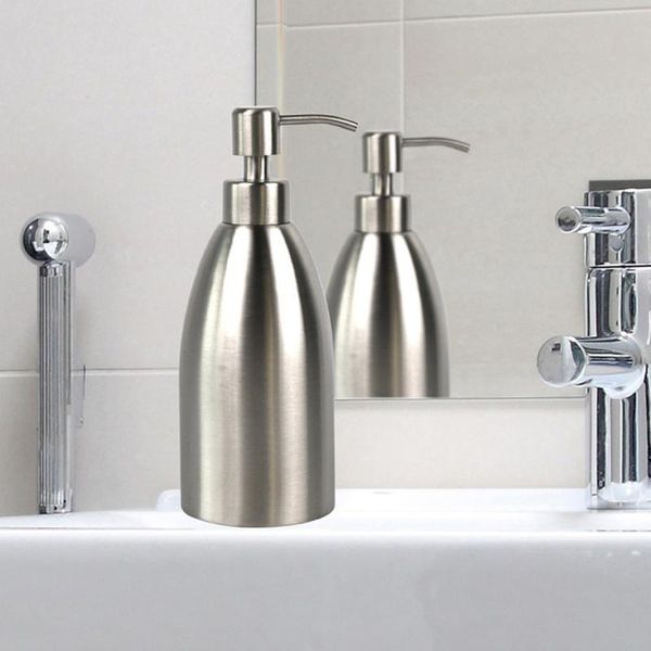 

liquid soap dispenser 500ml stainless steel polished press type lotion bottle shampoo container bathroom hardware
