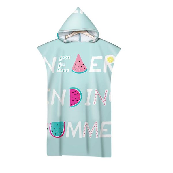 

towel summer time cute cartoon pattern printed beach adults soft hooded bath towels