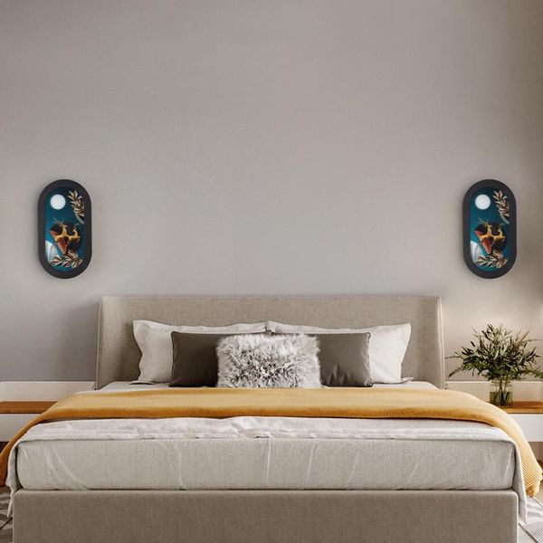 

wall lamp art painting led room decorat bedroom living bedside aisle lighting light ac90-260v