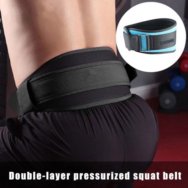 

ly men waist support belt adjustable for deep squat weight lifting sports training bfe88, Black;gray