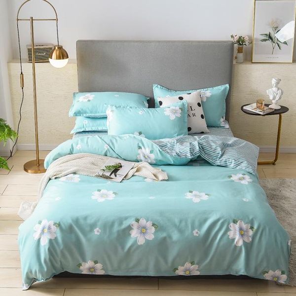 

bedding sets white gardenia print pattern duvet cover set 3/4 pieces style rural bedclothes bed sheet pillowcase for adults and kids oceania