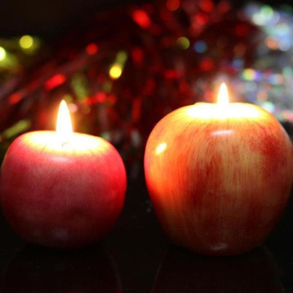

artificial apple modeling craft aroma candle birthday decoration party candles simulation christmas n8e9