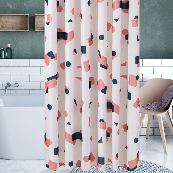 

shower curtains polyester geometric curtain abstract aesthetic cute anti-mildew cortina ducha bathroom decor de50yl