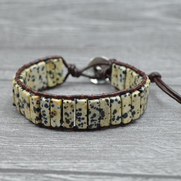 

charm bracelets imperial stone single layer chakra bracelet leather cyst tube bead men and women wrist jewelry, Golden;silver