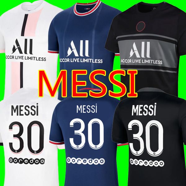

21 22 messi psg soccer jerseys mbappe wijnaldum hakimi sergio ramos 2021 2022 third maillots football shirt neymar men + kids kit uniforms e, Black;yellow