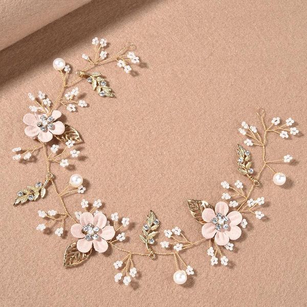 

hair clips & barrettes fashion girl's hairbands flower pearl headbands for women exquisite three colors wedding bridal high qulity acce, Golden;silver