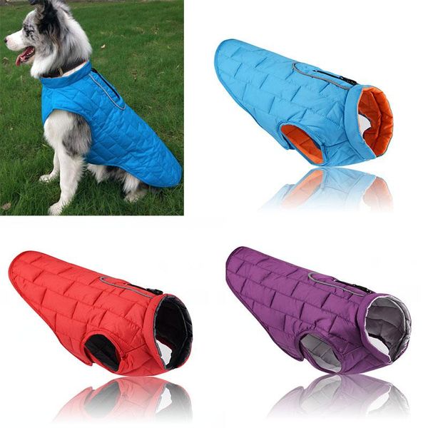 

warm winter dog clothes fashion reflective waterproof coat cotton vest for small medium dogs puppy pet clothing apparel