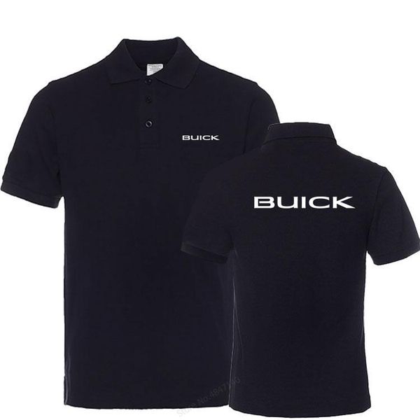 

men's polos cotton mens summer turn down buick shirt short sleeve 3xl men clothes, White;black