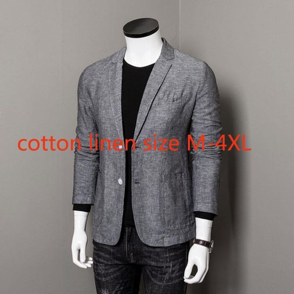 

men's suits & blazers arrival fashion linen suit spring light casual cotton coat single breasted men blazer plus size m lxl 2xl, White;black