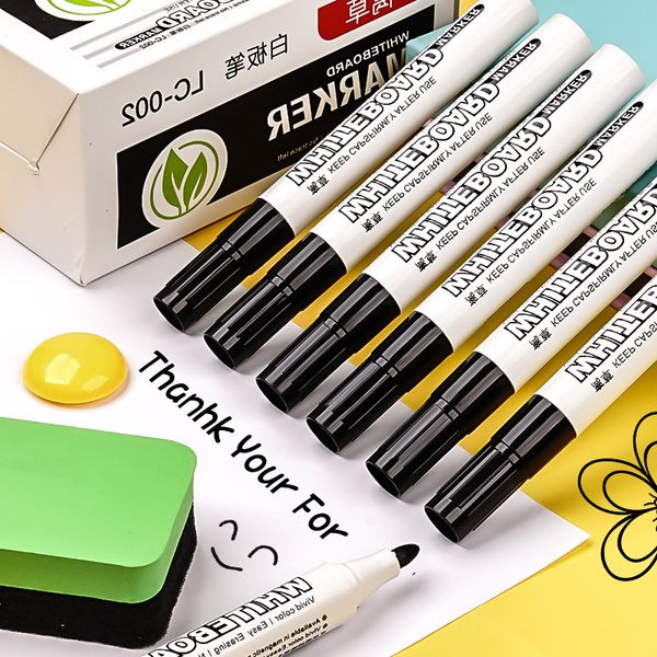 

painting pens erasable whiteboard black oily blackboard color ink marker teacher's pen, Black;red