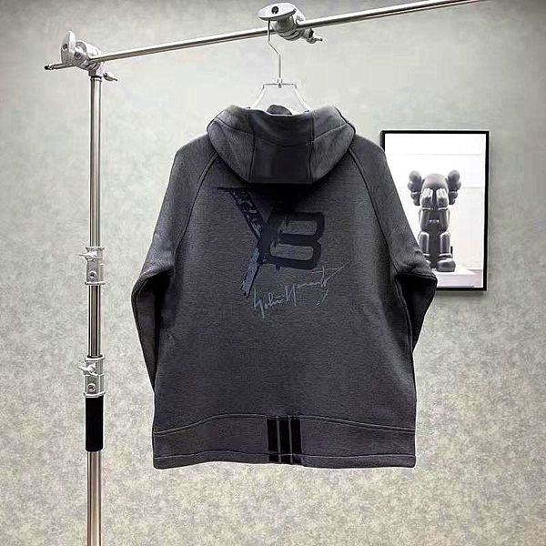 

men's and women's jacket y-3 dark warrior sweater embroidered printed hooded zipper y3 jackets, Black