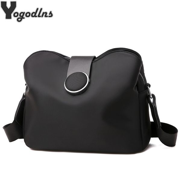 

vintage nylon waterproof shoulder bag women wild crossbody bag simple messenger bag daily female handbag travel lady purse bolso 211009