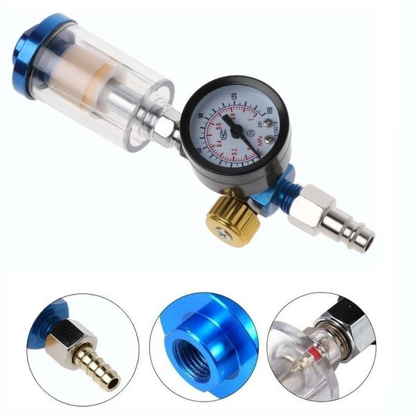 

professional spray guns gun air regulator gauge + in-line water trap filter jp/eu/us adapter pneumatic tools accessories for airbrush