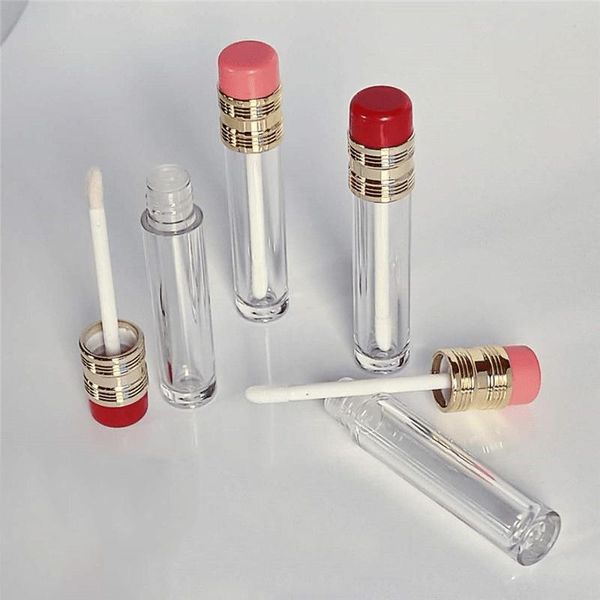 

storage bottles & jars 30/50pcs 5ml empty lip gloss tube container clear tubes pencil shape lipgloss packing sample cosmetic