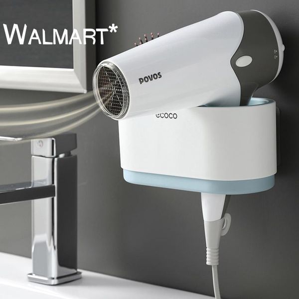 

bath accessory set punch-wall-mounted hair dryer storage seat multifunctional rack simple creative organizer home bathroom