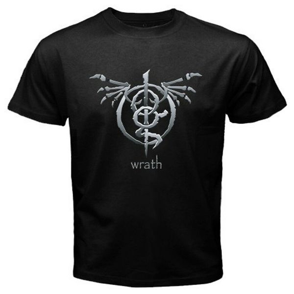 

New Lamb of God Wrath Logo Men's Black T-Shirt Size S-3XL, White;black