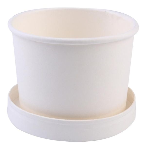 

gift wrap 25 sets of ice cream box kraft simple durable storage (bowl and cap)