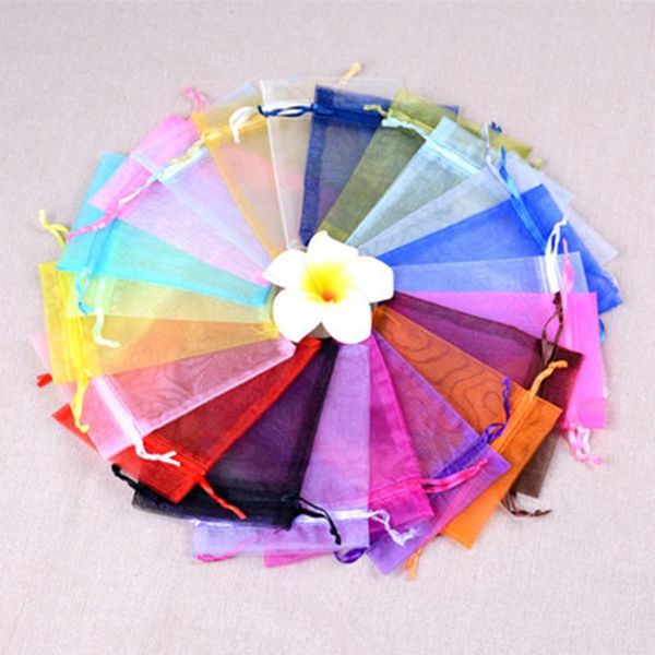 

gift wrap 100pcs large organza jewelry bag 17x23cm sheer fabric favor bags for wedding favors drawstring pouch wholesale