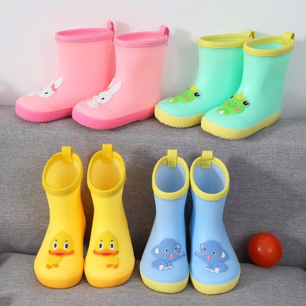 

boots kushyshoo classic children' shoes pvc rubber kids baby cartoon water waterproof rain toddler girl rainboots, Black;grey