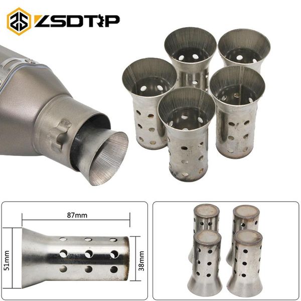 

motorcycle exhaust system zsdtrp 51mm universal can muffler insert baffle db killer easy installation no tools required