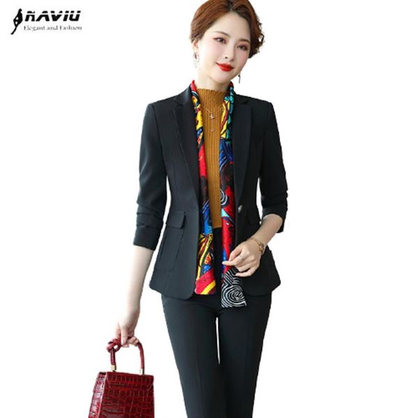 

women's two piece pants white suits women autumn fashion business temperament high end formal slim blazer and office ladies work wear b
