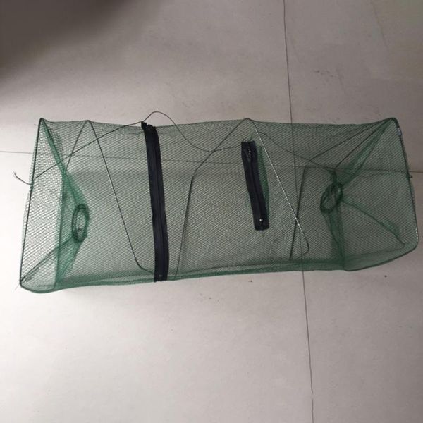 

fish trap net fishing gear crab prawn shrimp crayfish lobster crawdad foldable nylon catcher accessories