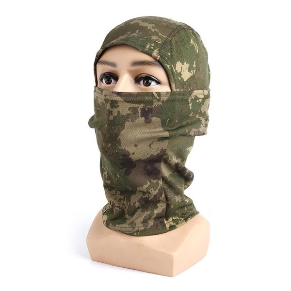 

cycling caps & masks 1 piece camouflage headgear sunscreen dustproof breathable cap ice silk mountaineering camping, Black