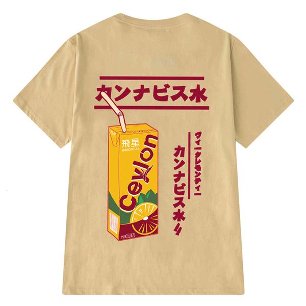 

men's t-shirts lacible funny 3d lemon tea printed mens t shirt harajuku loose short sleeve fashion streetwear casual cotton t, White;black