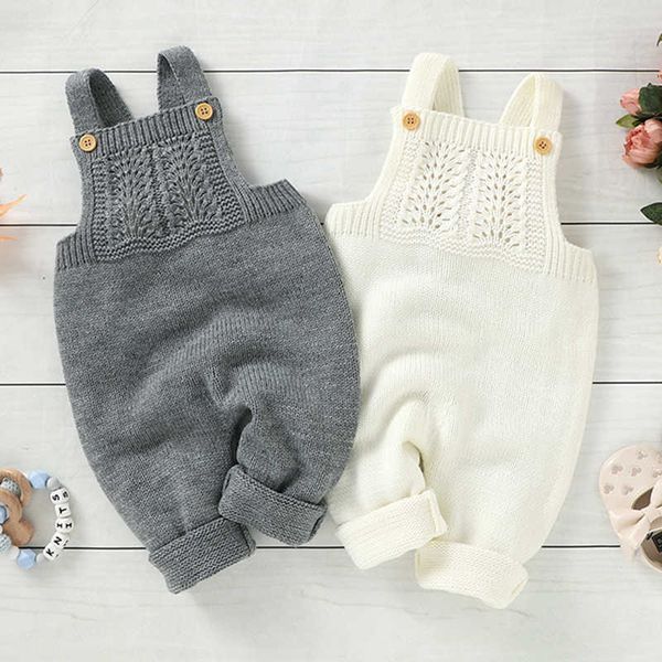 

autumn winter boys girls pure color sleeveless clothes children baby boy girl kids knitting long sleeve rompers, Blue