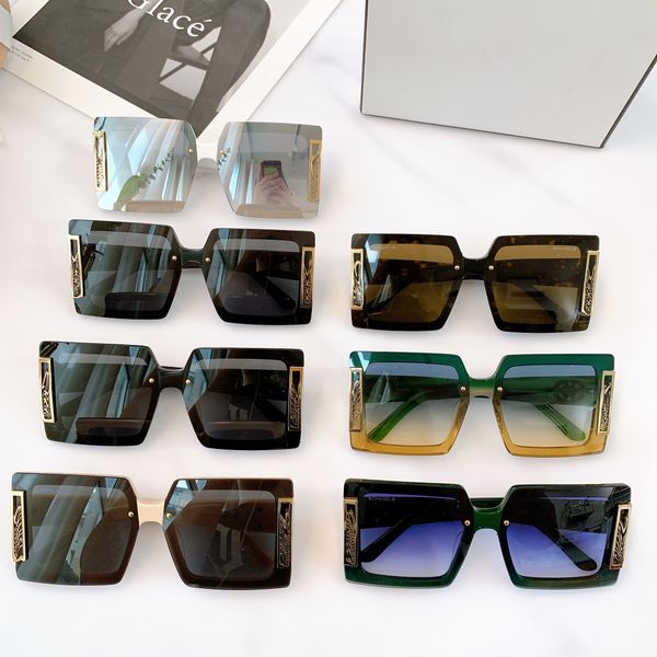 

ch5101 sunglasses for men and women summer style anti-ultraviolet retro plate invisible frame fashion eyeglasses random box 68-13-145, White;black