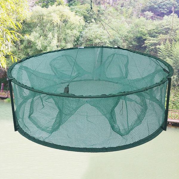 

automatic fishing net trap cage round shape opening for crabs crayfish lobster qw accessories