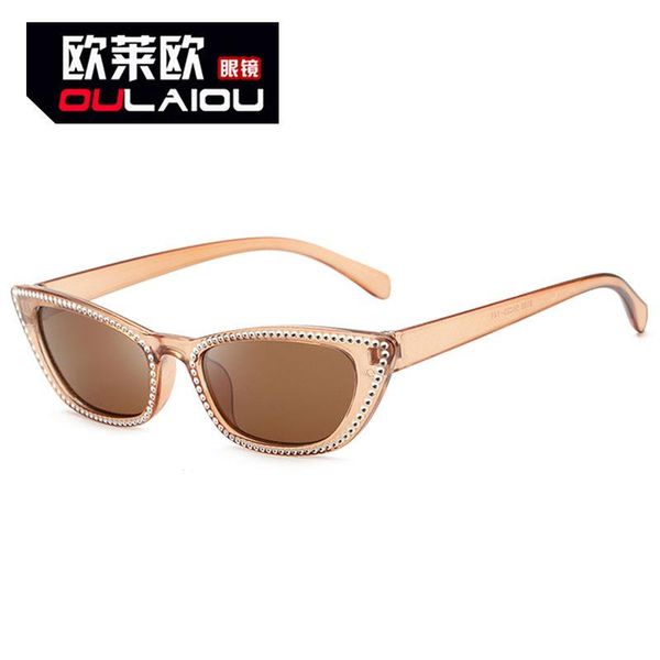 

sunglasses diamond setting small frame women 2021 quality harajuku street style uv400 sun glasses eyewear gafas, White;black