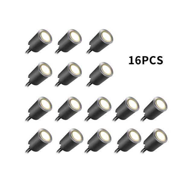 

floodlights 16pcs led deck light recessed waterproof landscape stair lamp decorative patio outdoor pathway