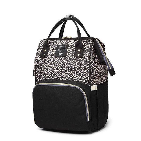 

diaper bags leopard bag organizer baby backpack nappy large capacity mommy for stroller black design outing