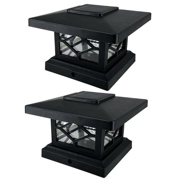 

solar lamps 2pcs street light outdoor landscape fence garden porch front door lamp