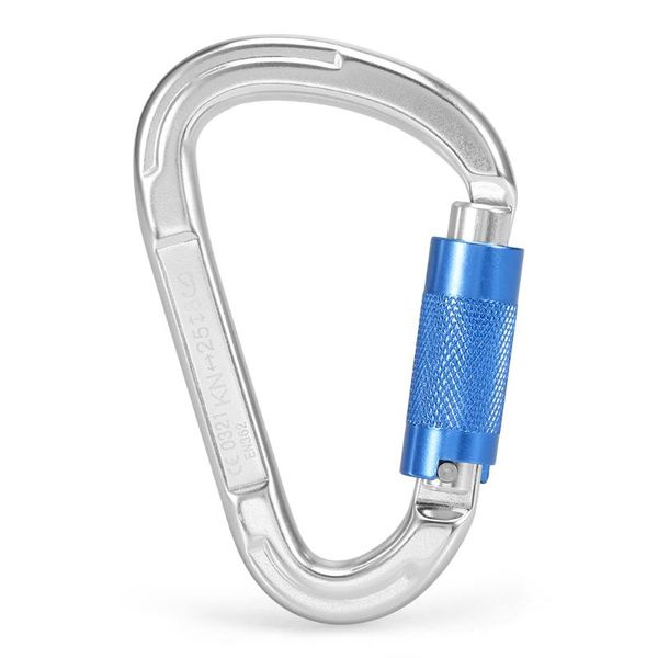 

cords, slings and webbing 25kn twist locking gate carabiner auto lock outdoor d-ring buckle rappelling hammock clip climbing accessories
