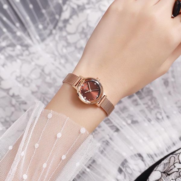 

wristwatches ladies fashion casual watches women luxury crystal bracelet watch steel band girl quartz clock gifts female gold time hour, Slivery;brown