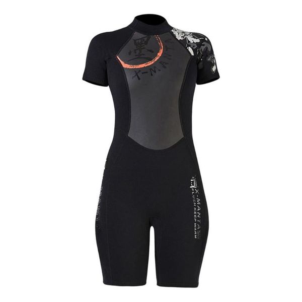 

swim wear women short sleeve wetsuit 3mm neoprene for surfing diving scuba