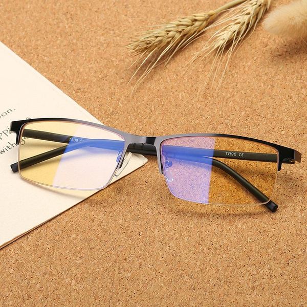 

fashion sunglasses frames cubojue computer glasses men anti blue light reflection eyeglasses frame man yellow lens tint gaming eye protect u, Black