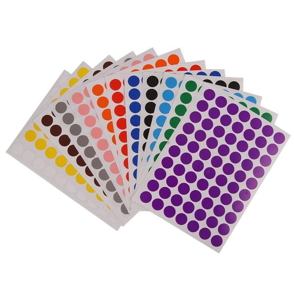 

sheets/pack 10mm office color circular label stickers school supplies gift wrap