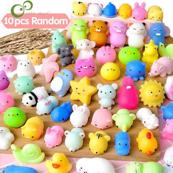 

10 parts/set mochi squishy toys mini squishies kawaii animal squishy party easter presents for children stress relief toys yjn wholesale