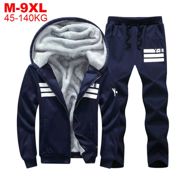 

large men's thick polar lined zippered et and , large warm sportswear, 9xl, winter, Gray