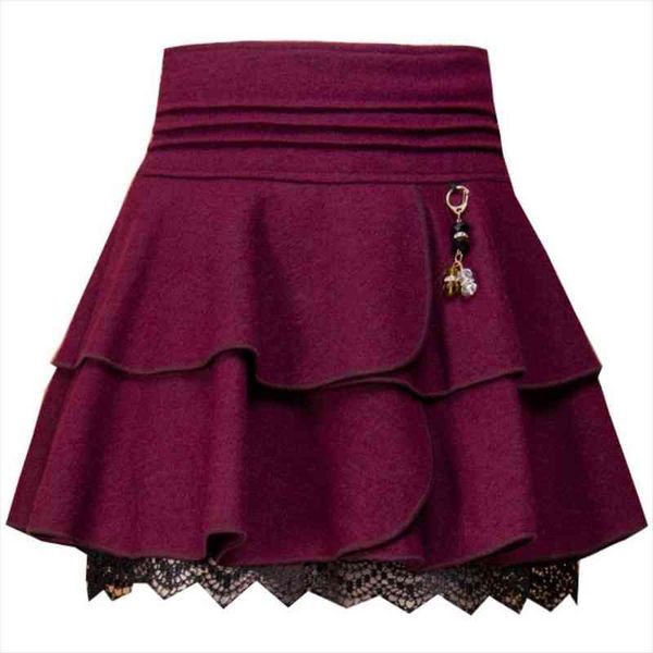 

plus size 4xlwinter high waist women skirts woolen lace patchwork cake short ball gown, Black